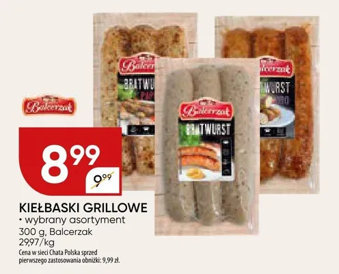Kiełbaski grillowe Balcerzak promocja w Chata Polska