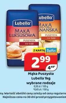 Mąka Puszysta Luksusowa Lubella promocja w Delfin