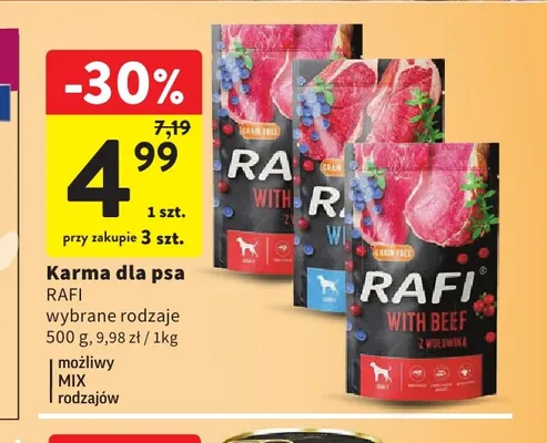Karma dla psa Rafi promocja w Intermarche