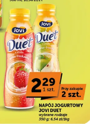 Napój jogurtowy Jovi Duet o smaku jabłko-gruszka promocja w ABC