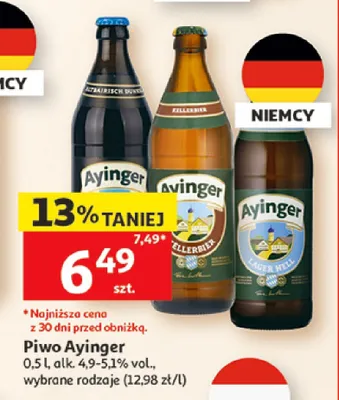 Piwo Ayinger Kellerbier promocja w Auchan