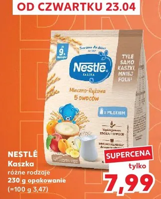 Kaszka mleczno-ryżowa 5 zbóż różne rodzaje promocja w Kaufland