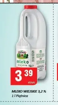 Mleko wiejskie Piątnica 3,2% promocja w Chorten