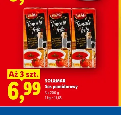 Sos pomidorowy SOL&MAR 3-pak 200g promocja w Lidl