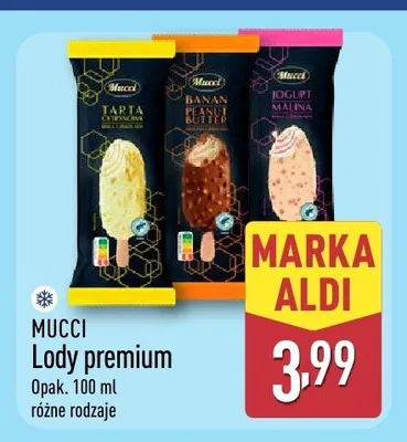 Lody premium Mucci promocja w Aldi