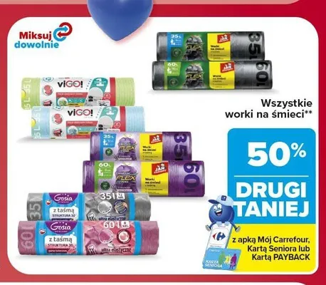 Worki na śmieci promocja w Carrefour
