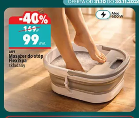 Masażer do stóp FlexiSpa składany Lafe promocja w Biedronka