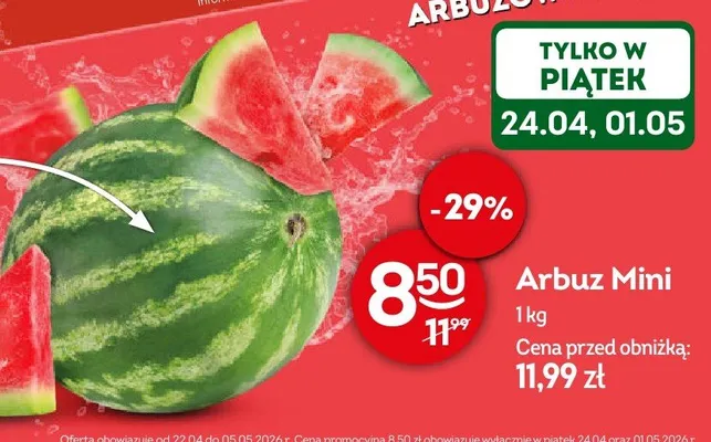 Arbuz mini 1kg promocja w Żabka