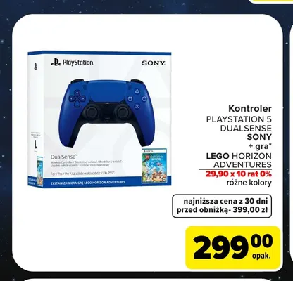 Zestaw kontroler PlayStation 5 DualSense Sony + gra Lego Horizon Adventures promocja w Carrefour