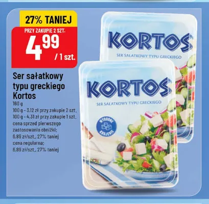 Ser sałatkowy typu greckiego Kortos promocja w POLOmarket