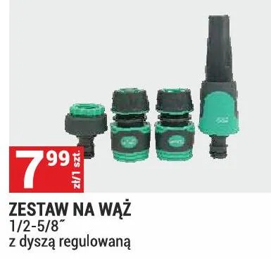 Zestaw na wąż 1/2-5/8" z dyszą regulowaną promocja w Merkury Market