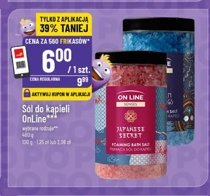Sól do kąpieli OnLine Senses promocja w POLOmarket