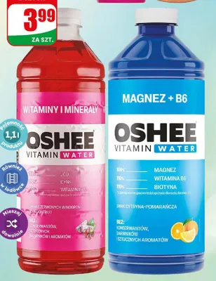 Woda niegazowana witaminowa Oshee Vitamin Water Magnez + B6 promocja w Dino