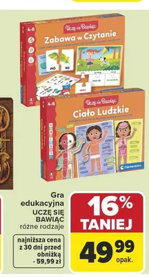 Gra edukacyjna UCZĘ SIĘ BAWIĄC promocja w Carrefour