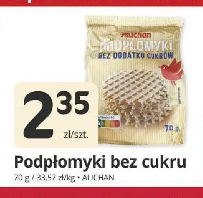 Podpłomyki bez cukru Auchan promocja w Marketvita