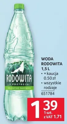 Woda Rodovita 1,5L promocja w Selgros