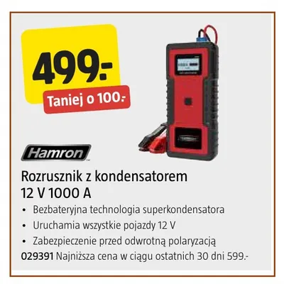 Rozrusznik z kondensatorem 1000A Hamron promocja w Jula
