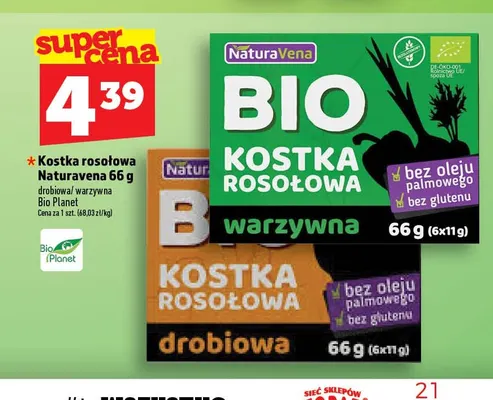 Kostka rosołowa drobiowa Naturavena promocja w TOPAZ