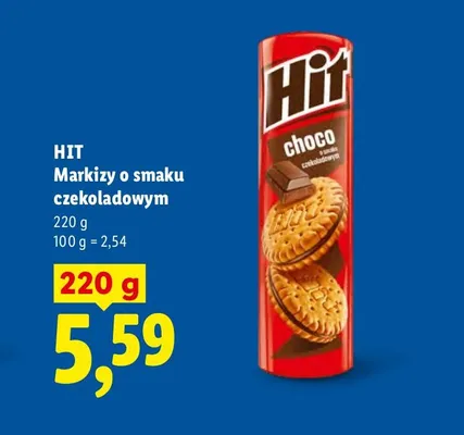 Markizy o smaku czekoladowym Hit promocja w Lidl