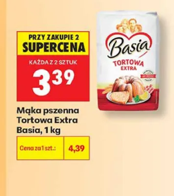 Mąka pszenna Tortowa Extra Basia promocja w Biedronka