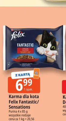 Karma dla kota Felix Fantastic Purina 4-pak promocja w Leclerc