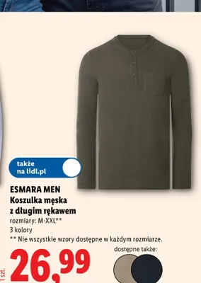 Bluzka męska z długim rękawem s-3xl Tex promocja w Lidl