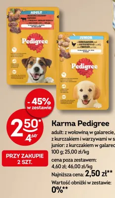 Karma Pedigree junior z kurczakiem w galarecie promocja w Żabka