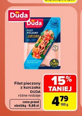 Filet pieczony z kurczaka Duda promocja w Carrefour