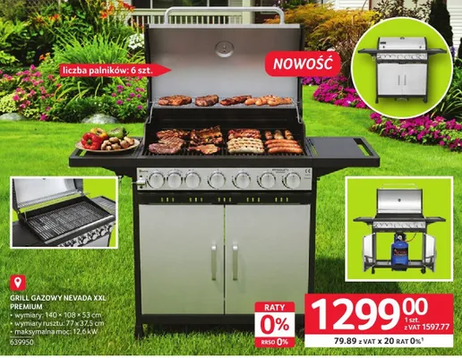 Grill gazowy NEVADA XXL PREMIUM promocja w Selgros