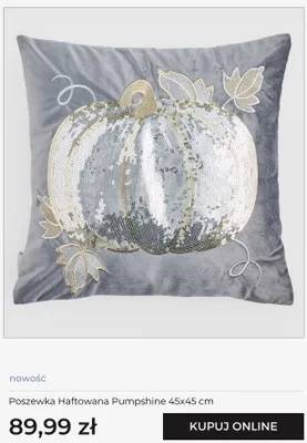 Poszewka haftowana home&you Pumpshine 45x45 cm promocja w home&you