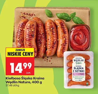 Kiełbasa Śląska Kraina Wędlin Nature promocja w Biedronka