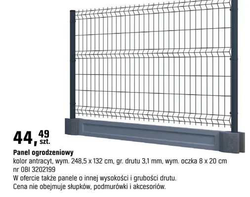Panel ogrodzeniowy promocja w OBI