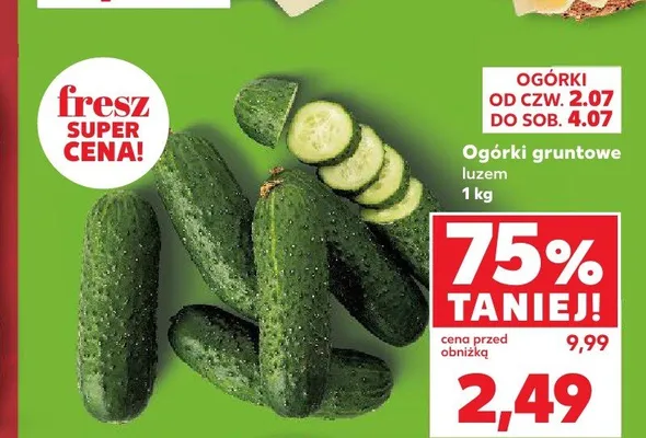 Ogórki gruntowe promocja w Kaufland