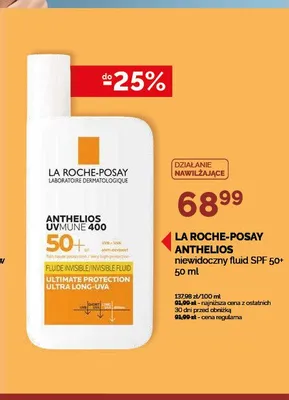 Niewidoczny fluid La Roche-Posay Anthelios SPF 50+ promocja w Ziko Dermo