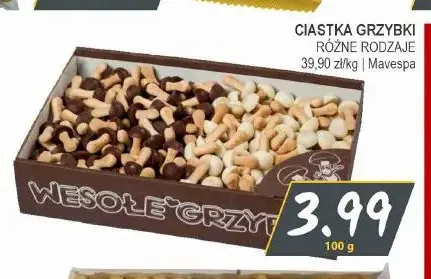 Ciastka grzybki Mavespa promocja w Słoneczko