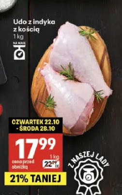 Udo z indyka z kością promocja w Delikatesy Centrum
