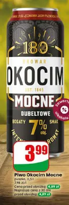 Piwo Okocim Mocne Dubeltowe promocja w Dino