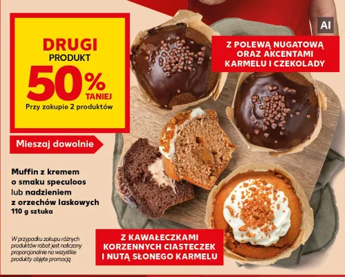 Muffin z nadzieniem z orzechów laskowych promocja w Kaufland