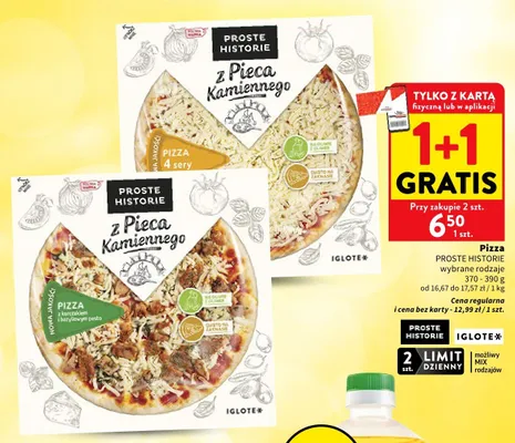 Pizza z pieca kamiennego 4 sery Proste Historie promocja w Intermarche