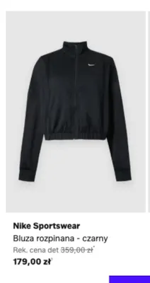 Bluza rozpinana Nike Sportswear czarny promocja w Lounge by Zalando