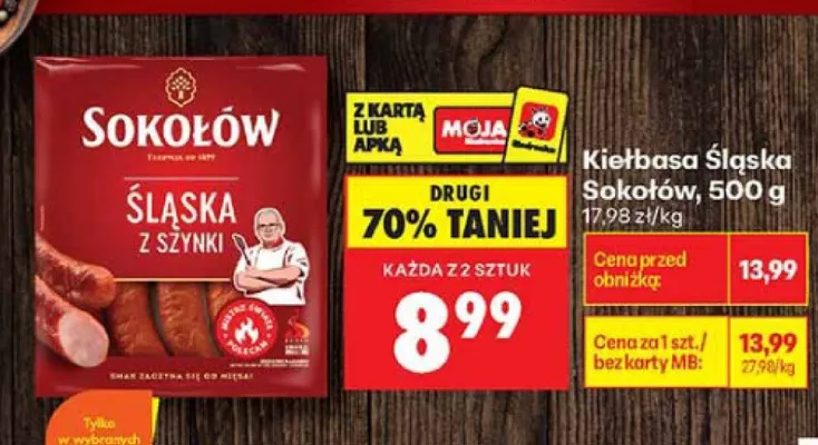 Kiełbasa Śląska Sokołów promocja w Biedronka