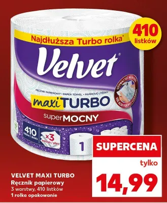 Ręcznik papierowy Maxi Turbo 3 warstwy, 410 listków promocja w Kaufland