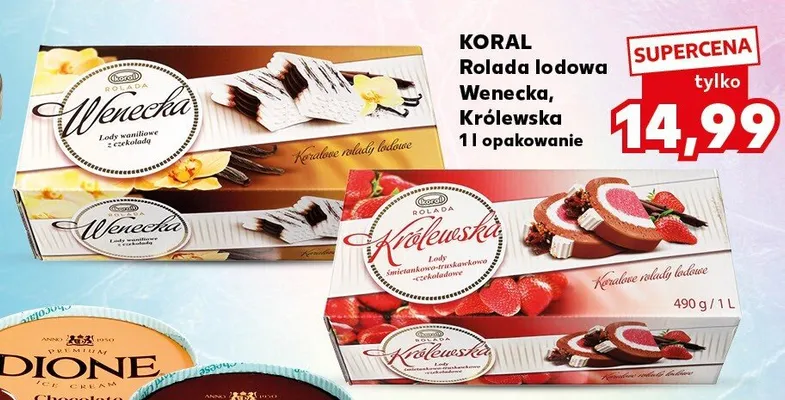 Rolada lodowa Królewska Koral 1l promocja w Kaufland