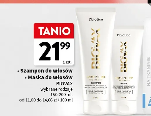 Maska do włosów Biovax promocja w Intermarche