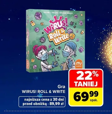 Gra Wirus! Roll & Write promocja w Carrefour