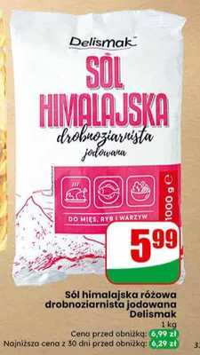 Sól himalajska różowa drobnoziarnista jodowana promocja w Dino