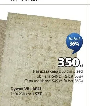 Dywan Jysk VILLAPAL promocja w Jysk