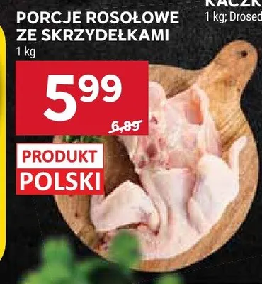 Porcje rosołowe ze skrzydełkami promocja w Stokrotka