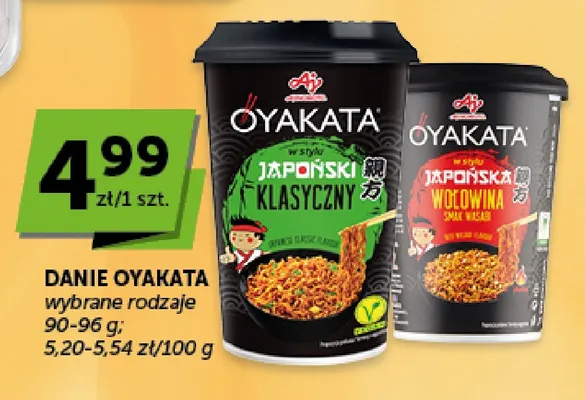 Danie Oyakata japońska wołowina smak wasabi promocja w ABC