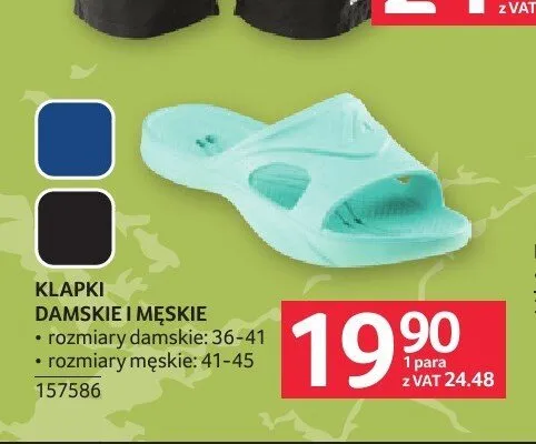 Klapki damskie i męskie promocja w Selgros